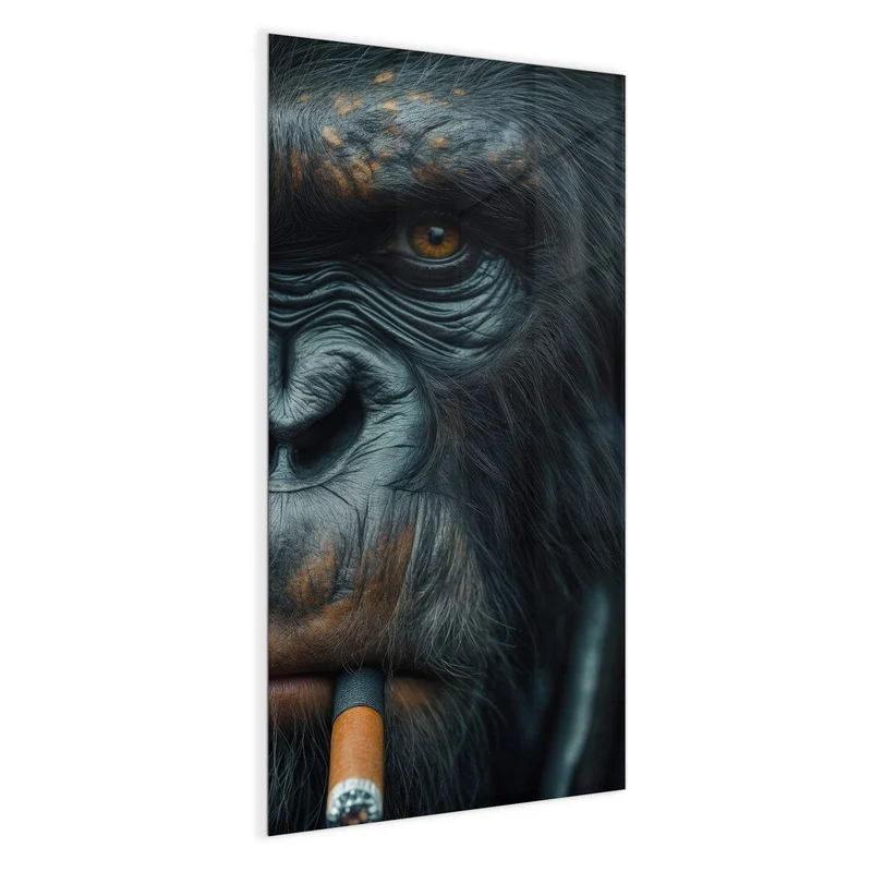Magnettafel - Rauchender Affe