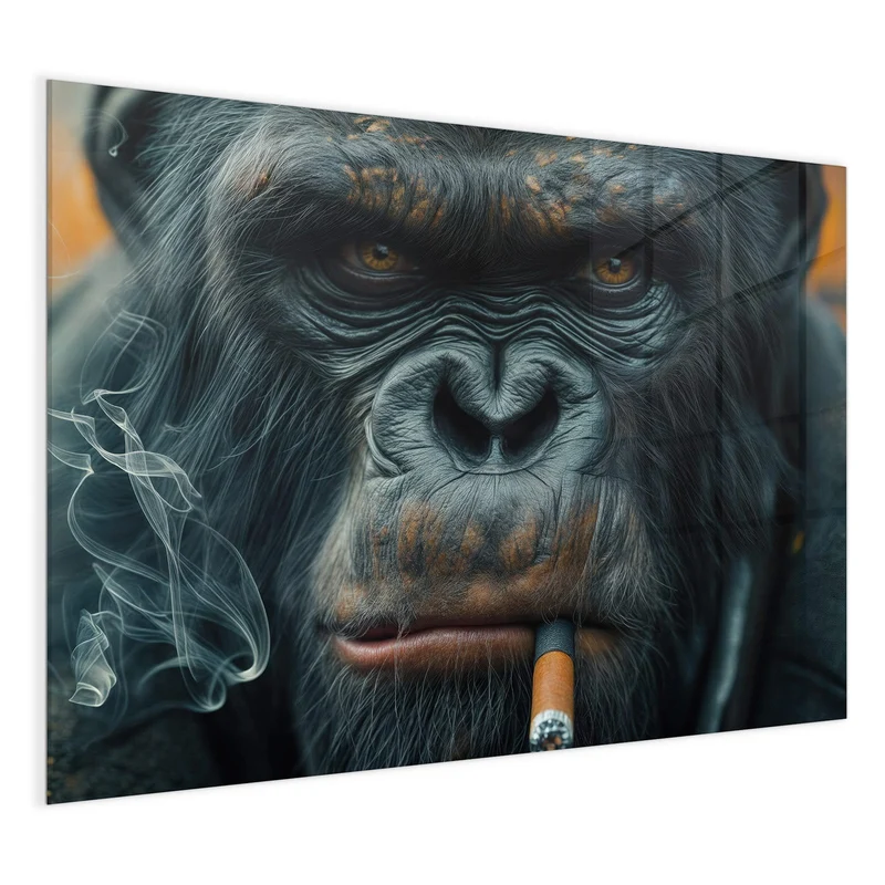 Magnettafel - Rauchender Affe