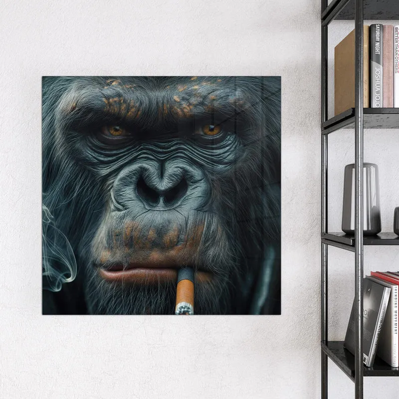 Magnettafel - Rauchender Affe