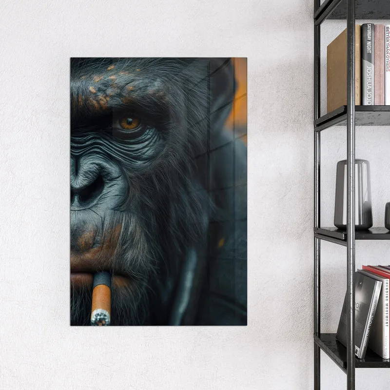 Magnettafel - Rauchender Affe