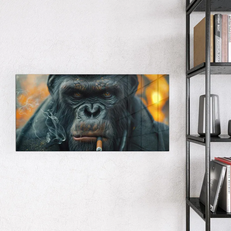 Magnettafel - Rauchender Affe