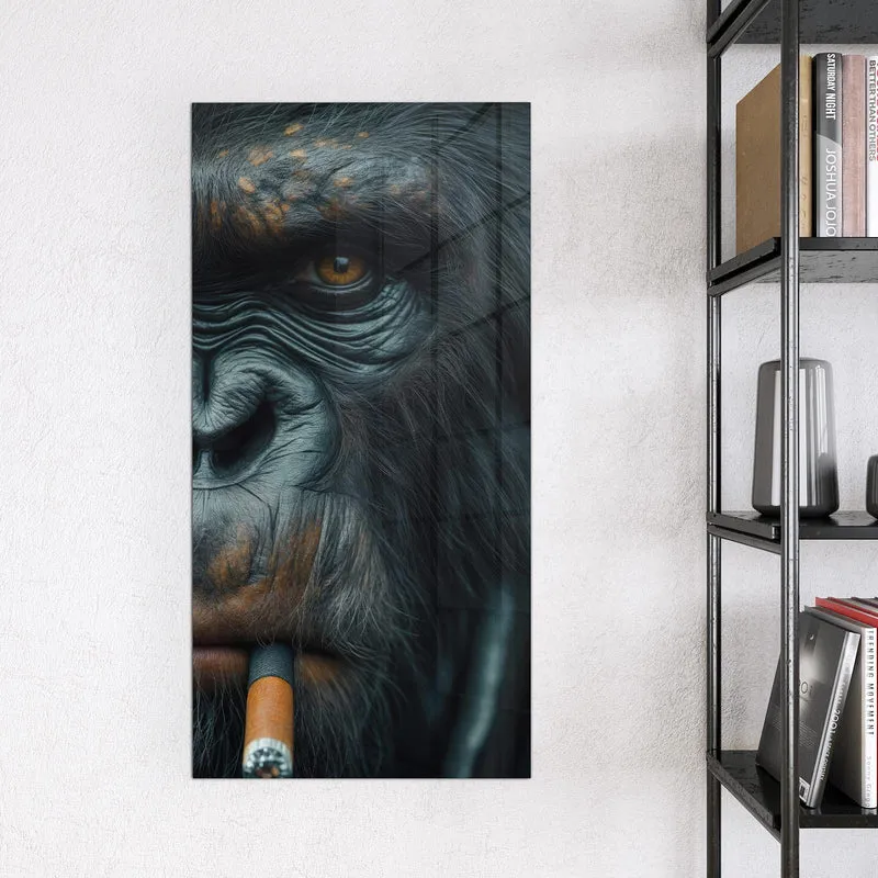 Magnettafel - Rauchender Affe