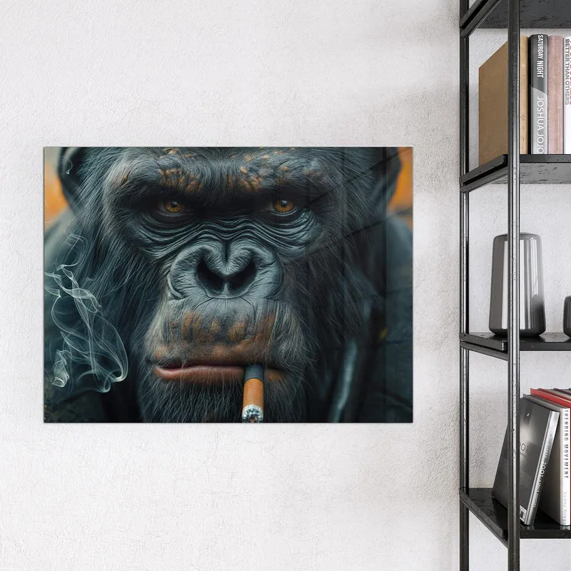 Magnettafel - Rauchender Affe