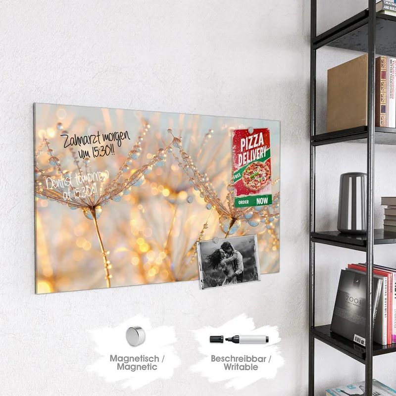 Magnettafel - Glitzernde Tautropfen