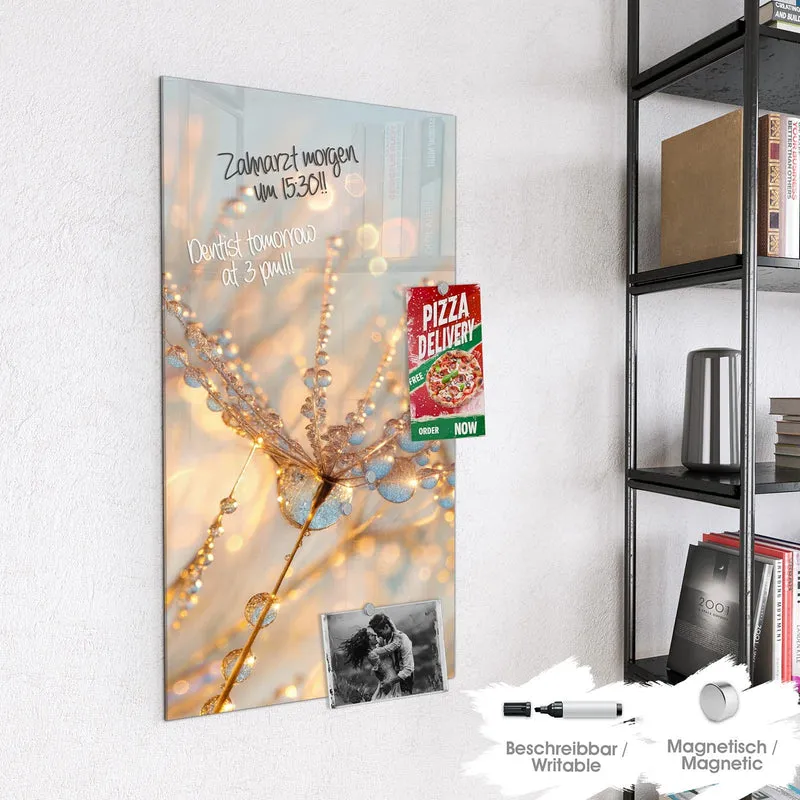 Magnettafel - Glitzernde Tautropfen
