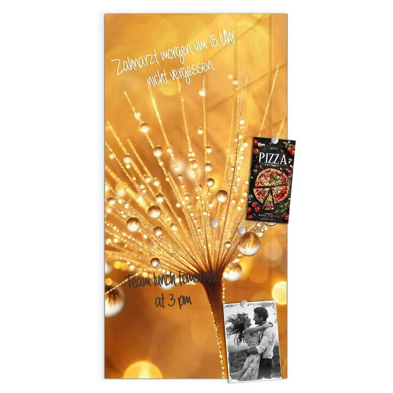 Magnettafel - Pusteblume voll Tau