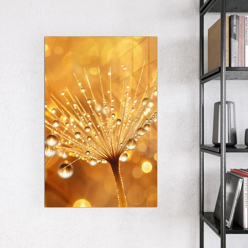 Magnettafel - Pusteblume voll Tau