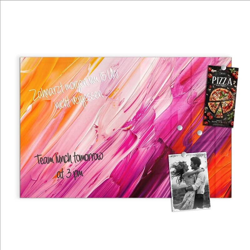 Magnettafel - Rosa Pinselstriche