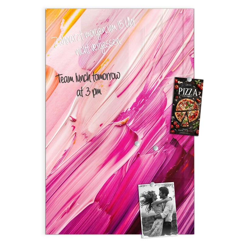 Magnettafel - Rosa Pinselstriche