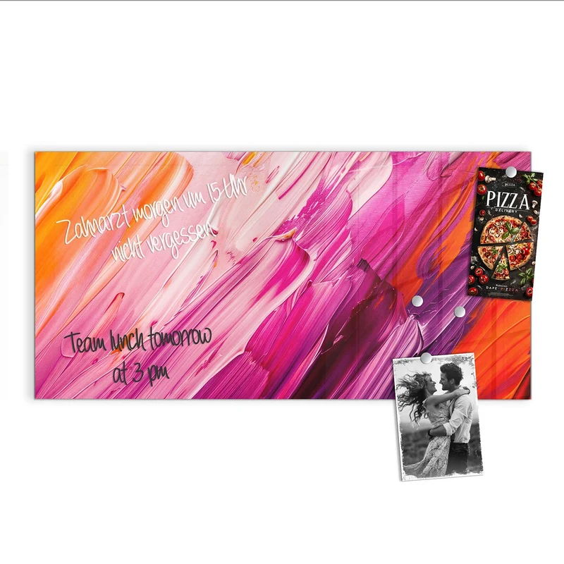Magnettafel - Rosa Pinselstriche