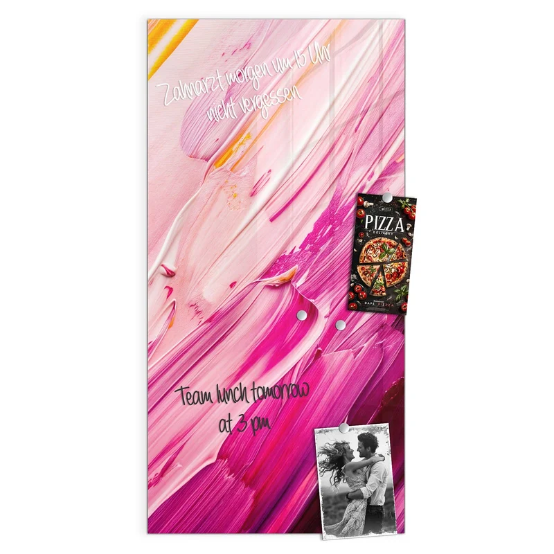 Magnettafel - Rosa Pinselstriche