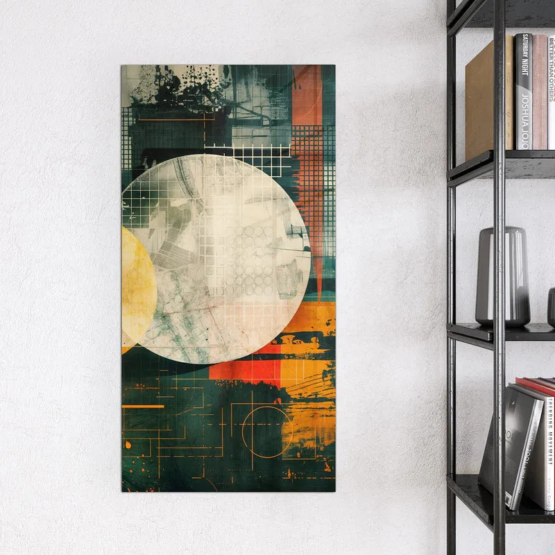 Magnettafel - Retro-Kreise in Orange