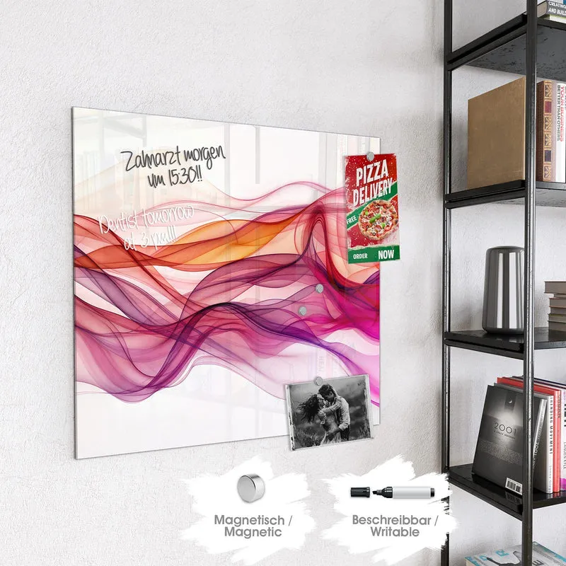 Magnettafel - Magenta Schleier