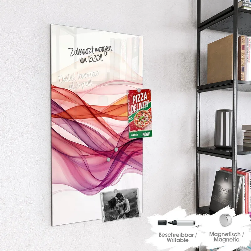Magnettafel - Magenta Schleier