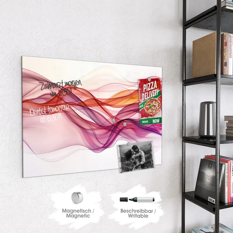 Magnettafel - Magenta Schleier
