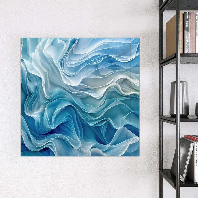 Magnettafel - Wellen in Blau
