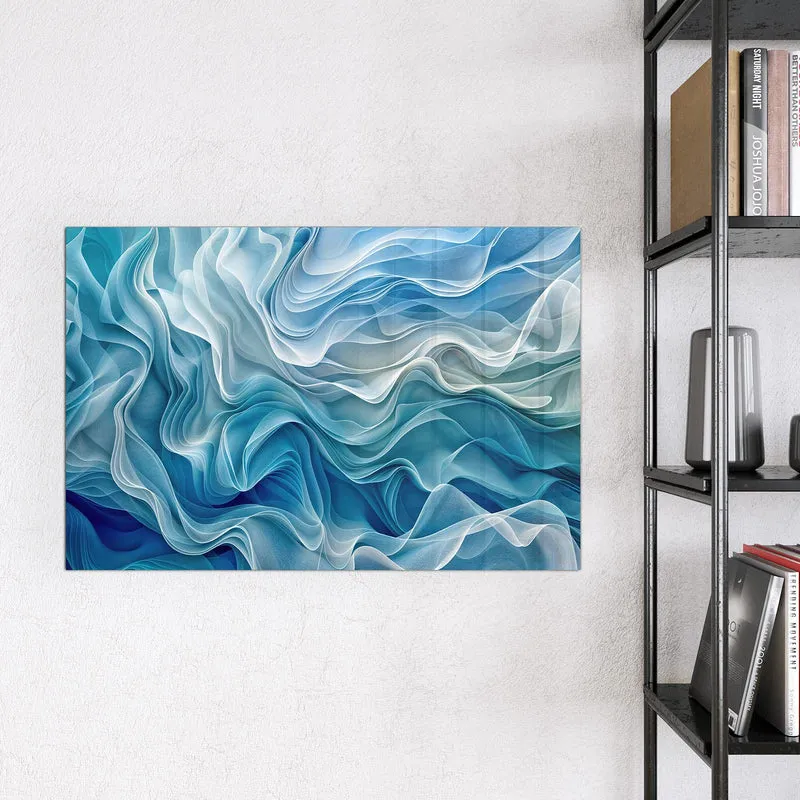 Magnettafel - Wellen in Blau