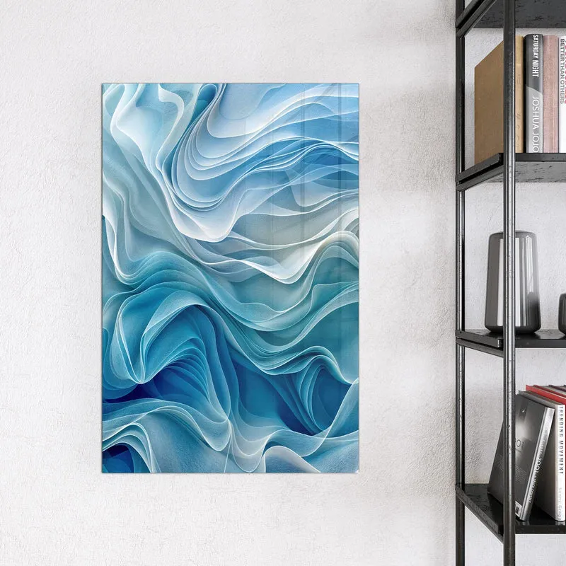 Magnettafel - Wellen in Blau