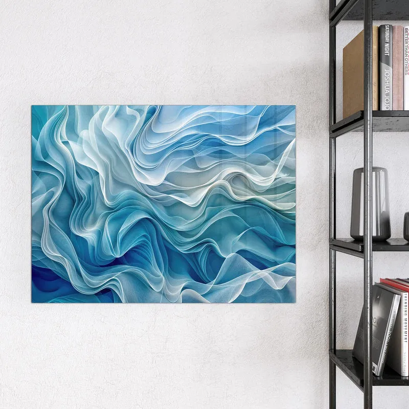Magnettafel - Wellen in Blau