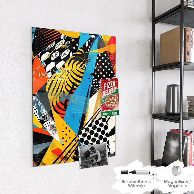 Magnettafel - Pop Art Collage