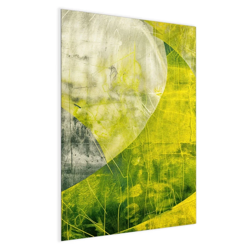 Magnettafel - Gelbgrüne Formen