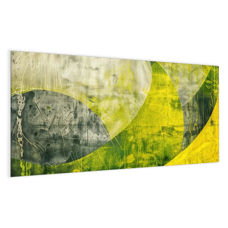 Magnettafel - Gelbgrüne Formen