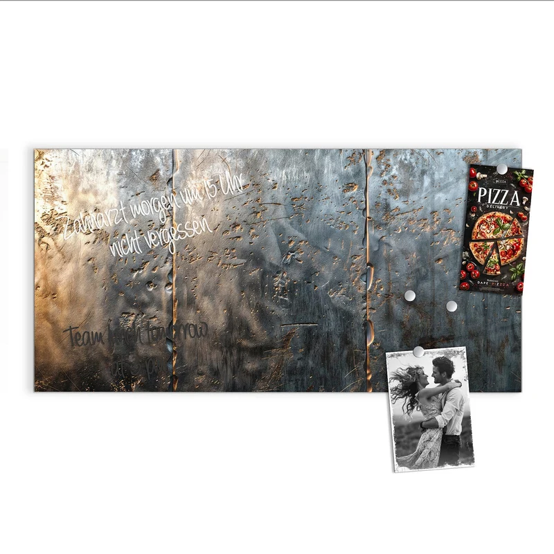 Magnettafel - Rostige Stahlplatten