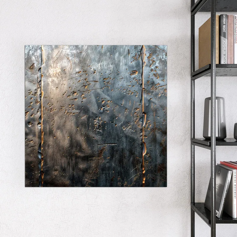 Magnettafel - Rostige Stahlplatten