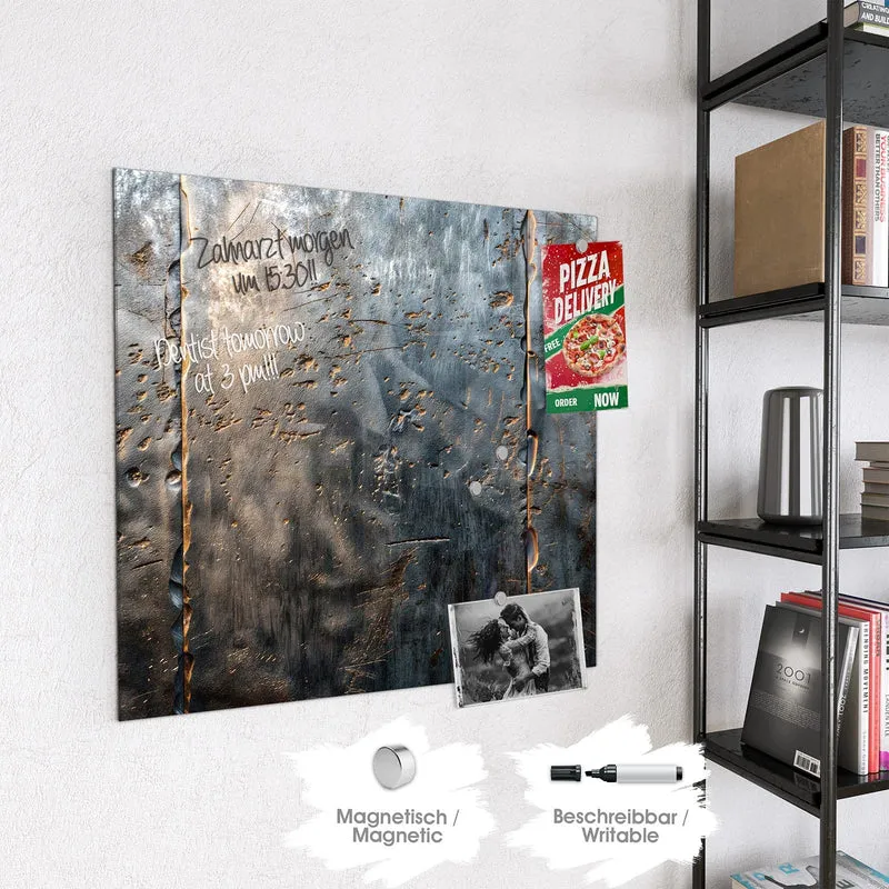 Magnettafel - Rostige Stahlplatten