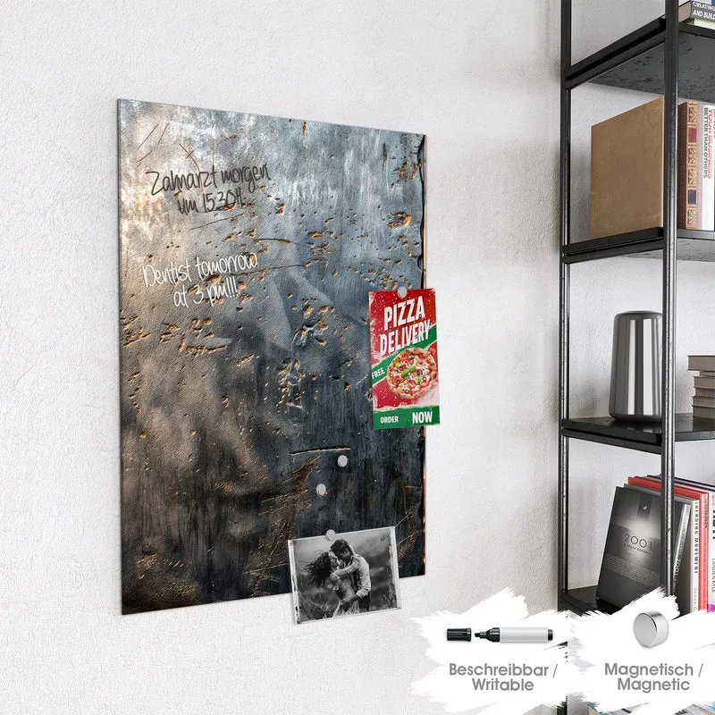 Magnettafel - Rostige Stahlplatten
