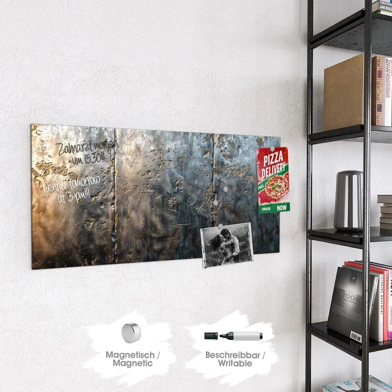 Magnettafel - Rostige Stahlplatten
