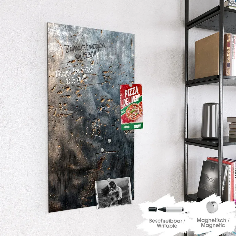 Magnettafel - Rostige Stahlplatten
