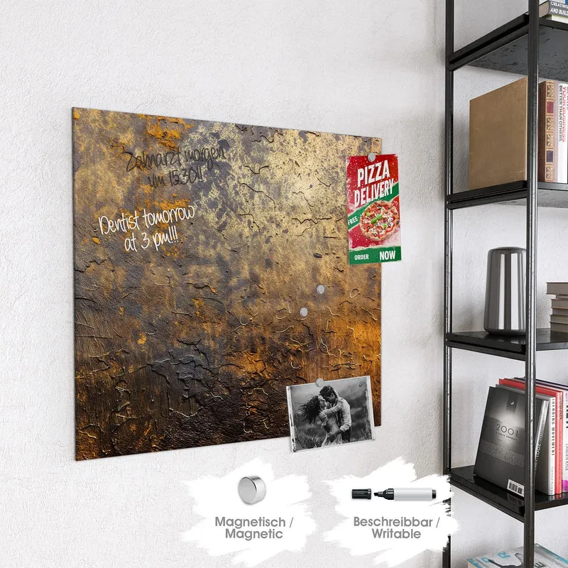 Magnettafel - Goldbrauner Rost