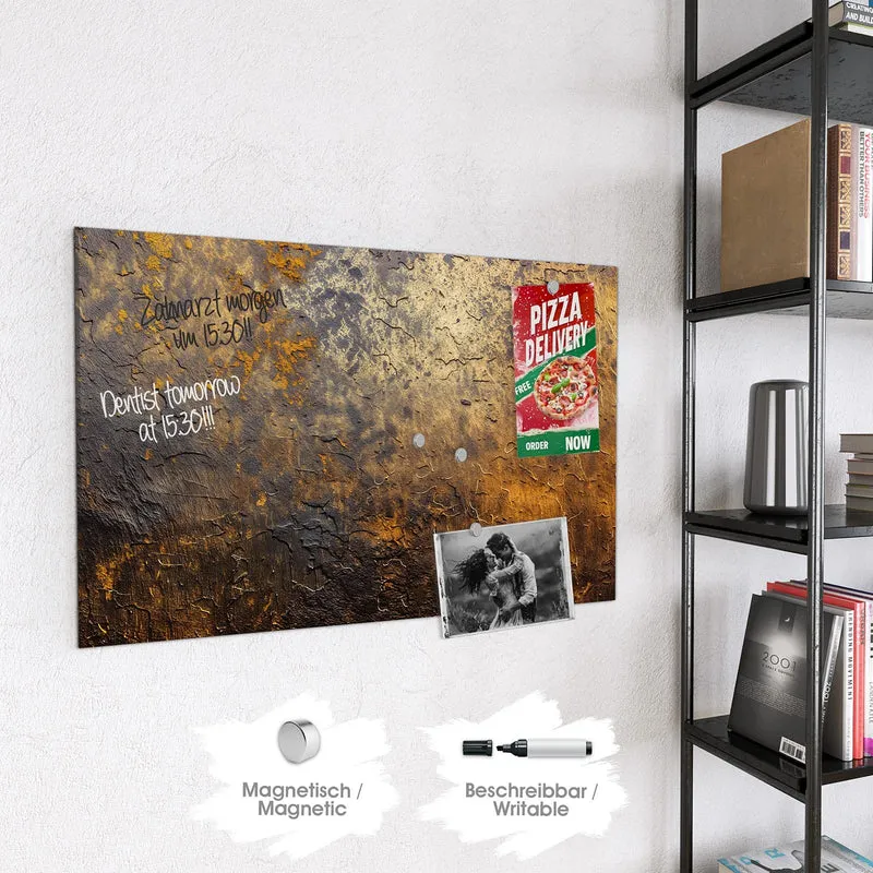 Magnettafel - Goldbrauner Rost