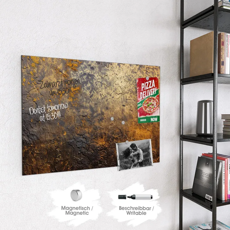 Magnettafel - Goldbrauner Rost