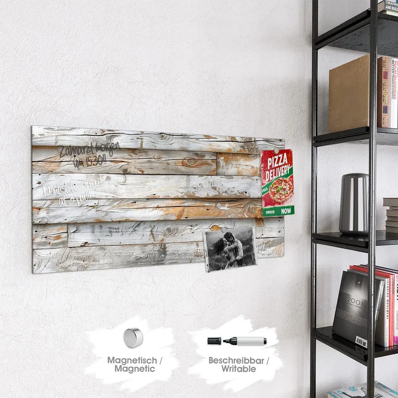 Magnettafel - Gekalktes Altholz