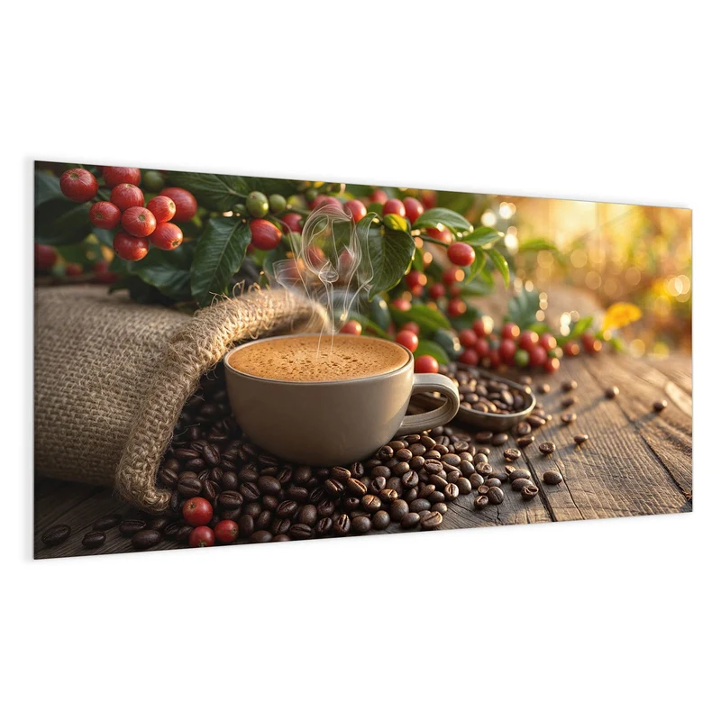 Magnettafel - Tasse mit Kaffeekirschen