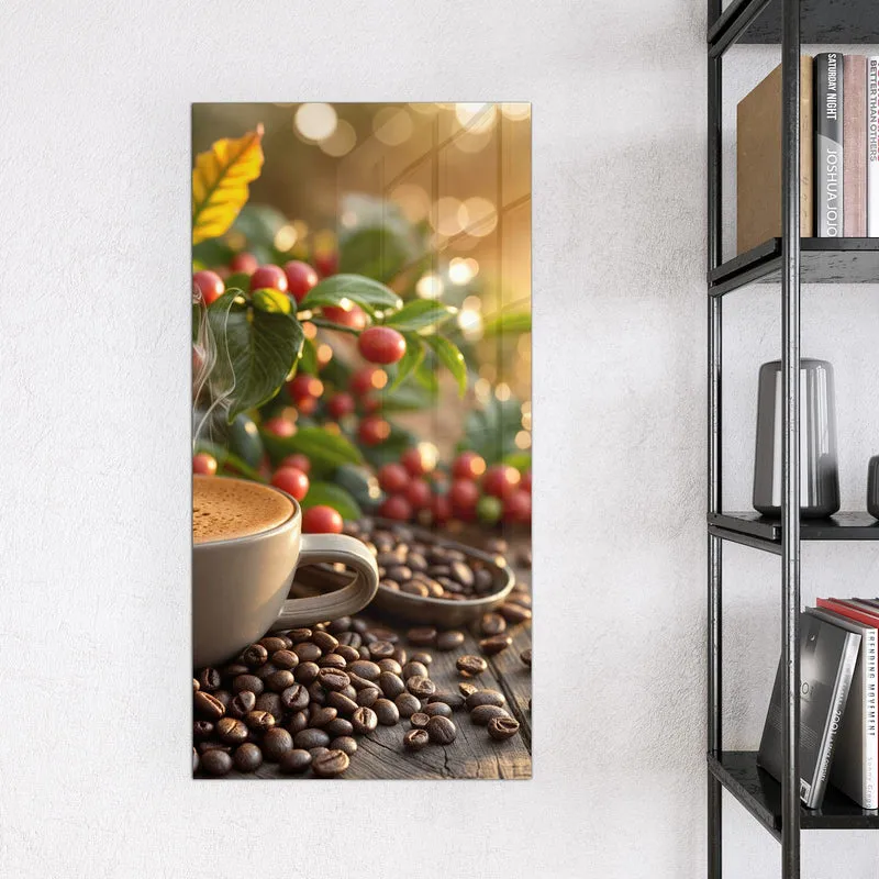 Magnettafel - Tasse mit Kaffeekirschen