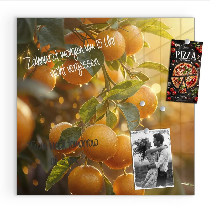 Magnettafel - Sonnengeflutete Orangen