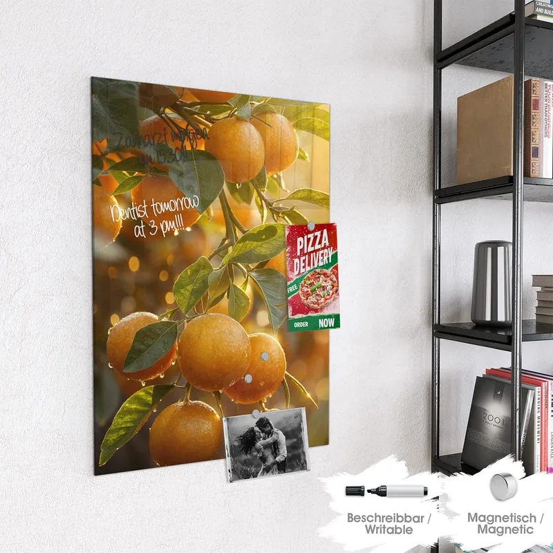 Magnettafel - Sonnengeflutete Orangen