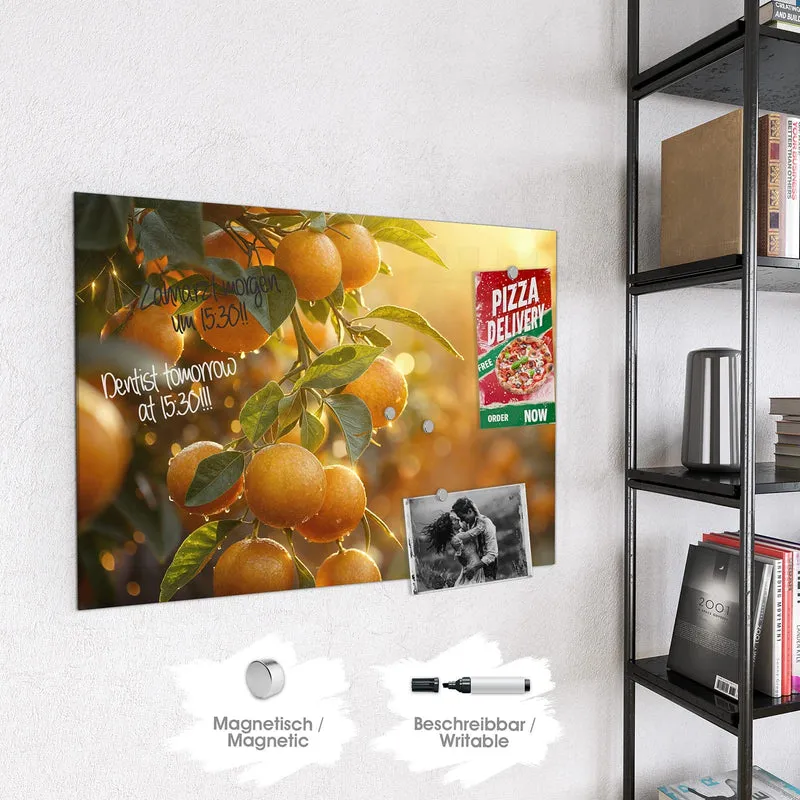 Magnettafel - Sonnengeflutete Orangen