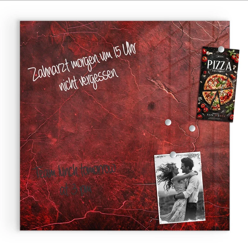 Magnettafel - Rissiges Rot