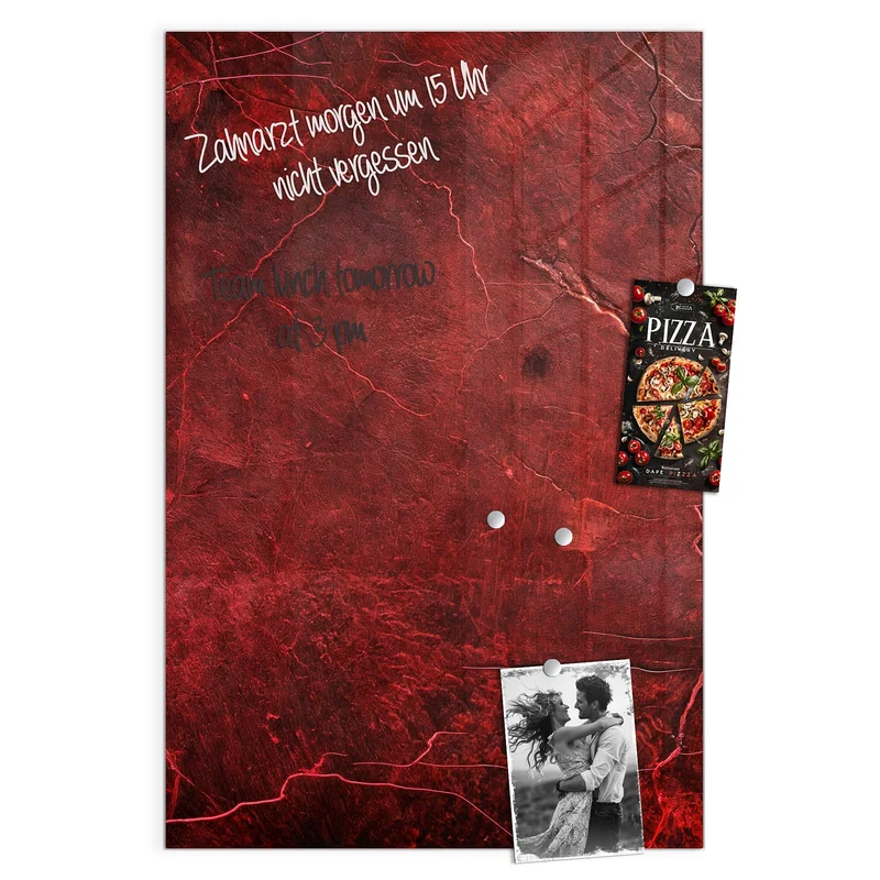 Magnettafel - Rissiges Rot