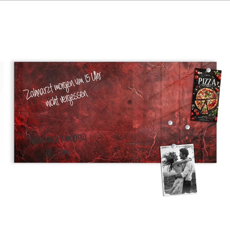 Magnettafel - Rissiges Rot