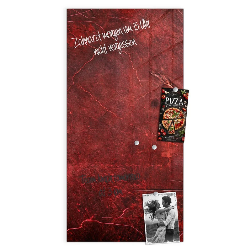 Magnettafel - Rissiges Rot