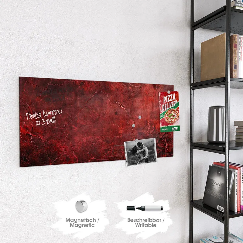 Magnettafel - Rissiges Rot