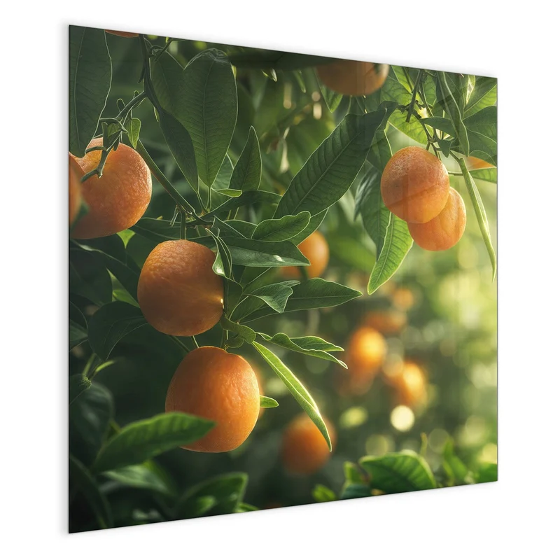 Magnettafel - Reife Orangen am Zweig