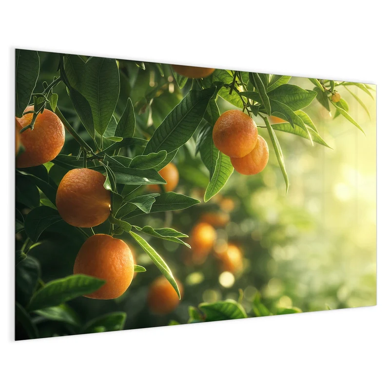 Magnettafel - Reife Orangen am Zweig