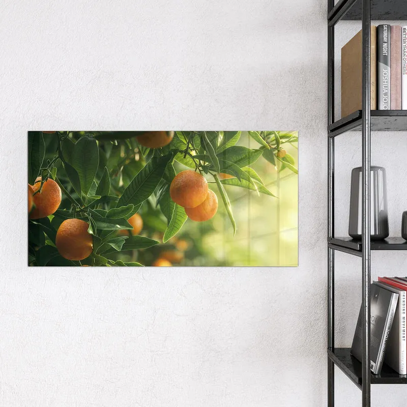 Magnettafel - Reife Orangen am Zweig