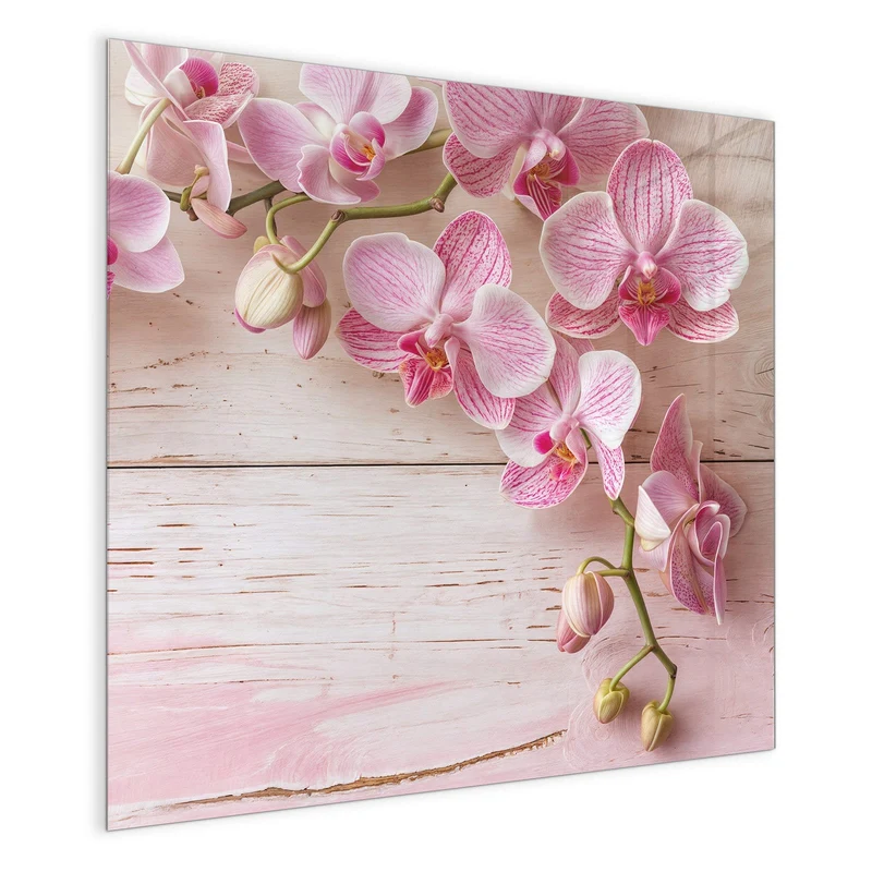 Magnettafel - Orchideen auf Rosa